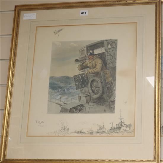 Charles Johnson Payne (Snaffles), two colour prints, TBDs (The Beef Convoy) and RNRT, signed in pencil, 43 x 39cm